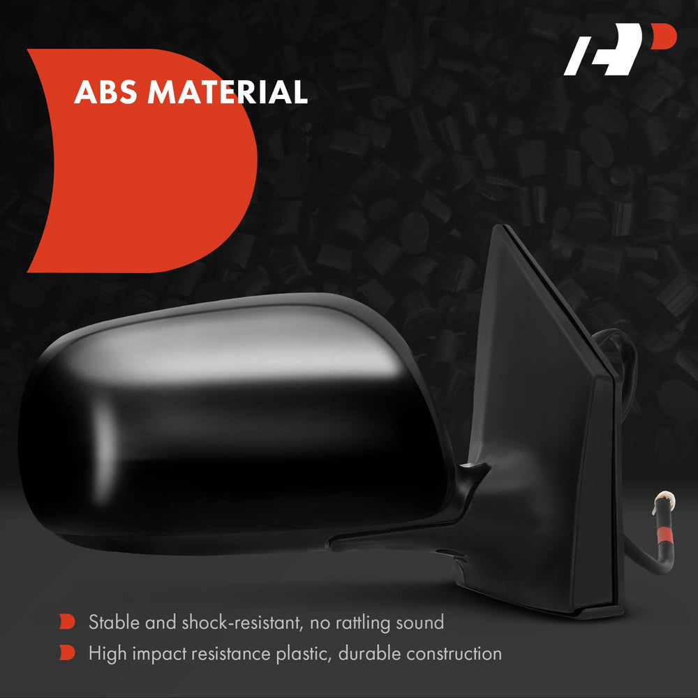 Black painted exterior finish on A-Premium mirror for seamless look
