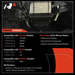 Close-up of 2-pin connector on A-Premium blower motor for easy wiring