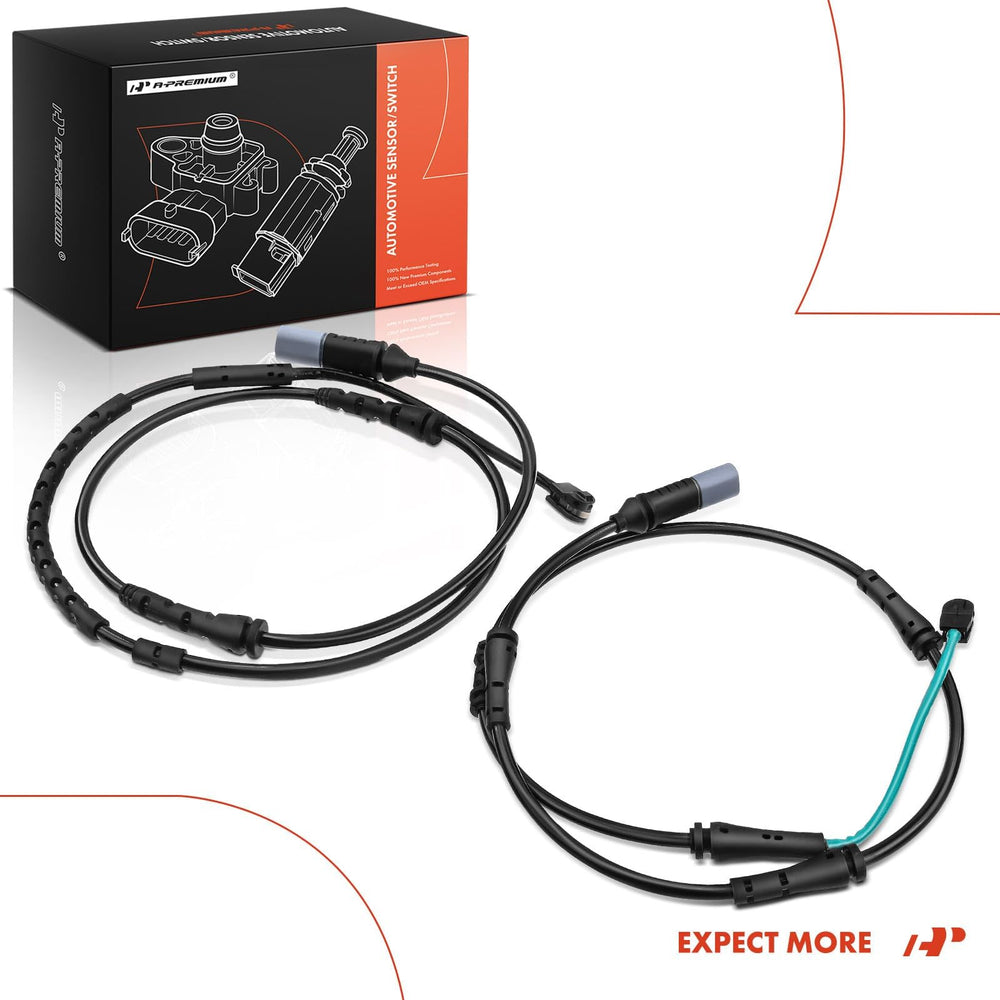 A-Premium BMW 550i front-right wear sensor close-up