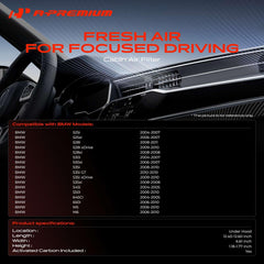 A-Premium filter installed under the hood for cleaner interior air.