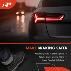 A-Premium brake light switch diagnostic test demonstrates functional check