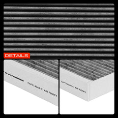 Dimensions of A-Premium cabin air filter including length and width