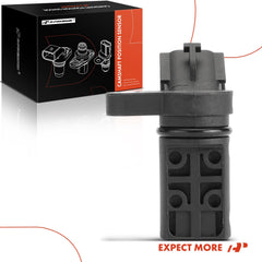 A-Premium camshaft sensor closeup shows rugged black housing for durability.