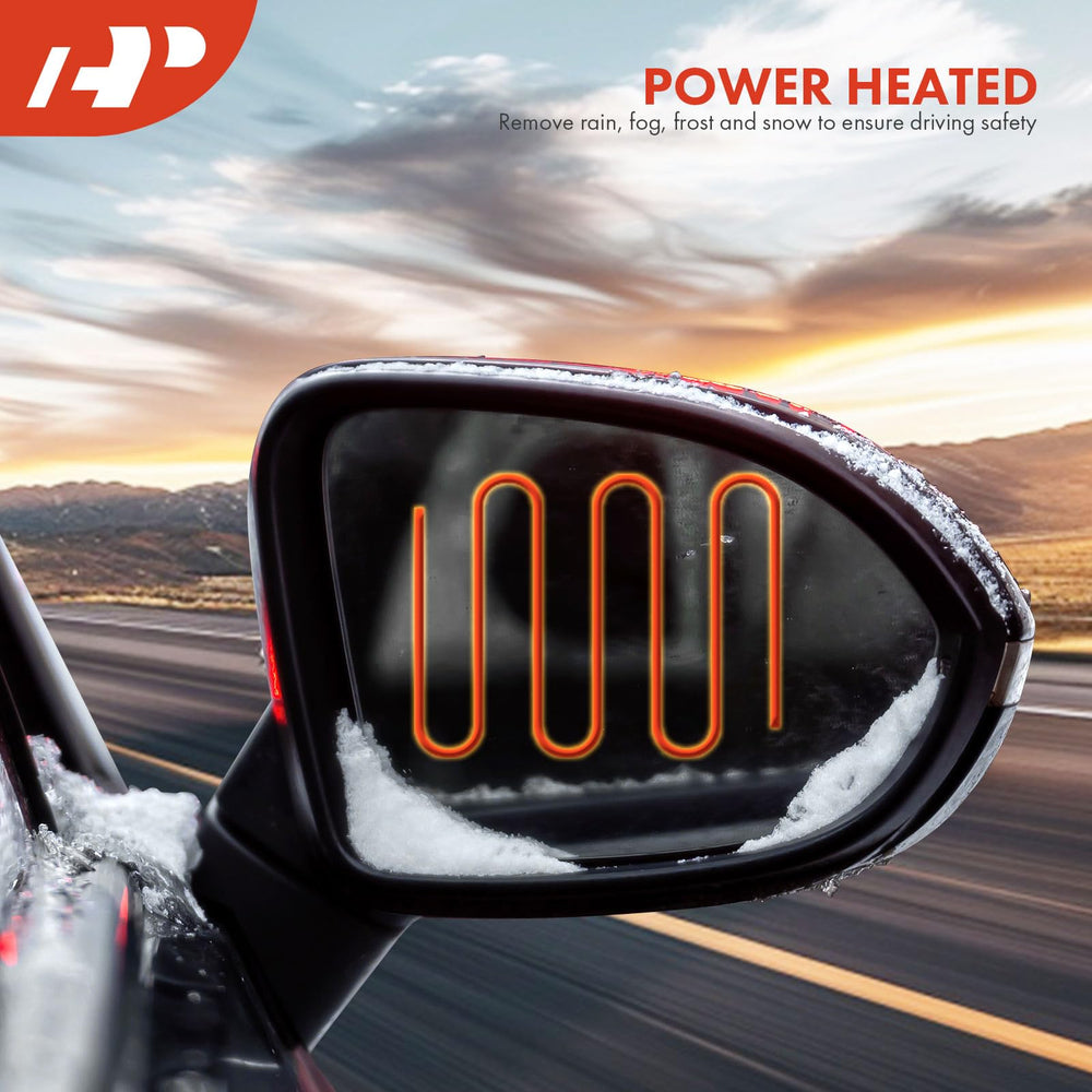 Convex mirror glass provides wider field of view for safer driving