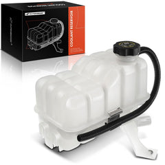 A-Premium coolant overflow reservoir front view improves cooling system monitoring.