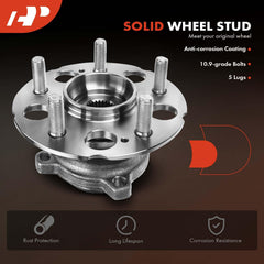 A-Premium rear hub with CV axle spline for smooth operation.