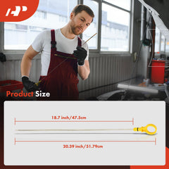 A-Premium stainless steel dipstick with durable body design