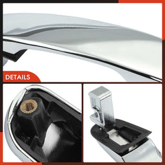 A-Premium chrome exterior door handle for Saturn Aura rear-left, OE-style replacement.