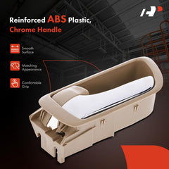 Driver-side door handle installation view highlights direct replacement compatibility.