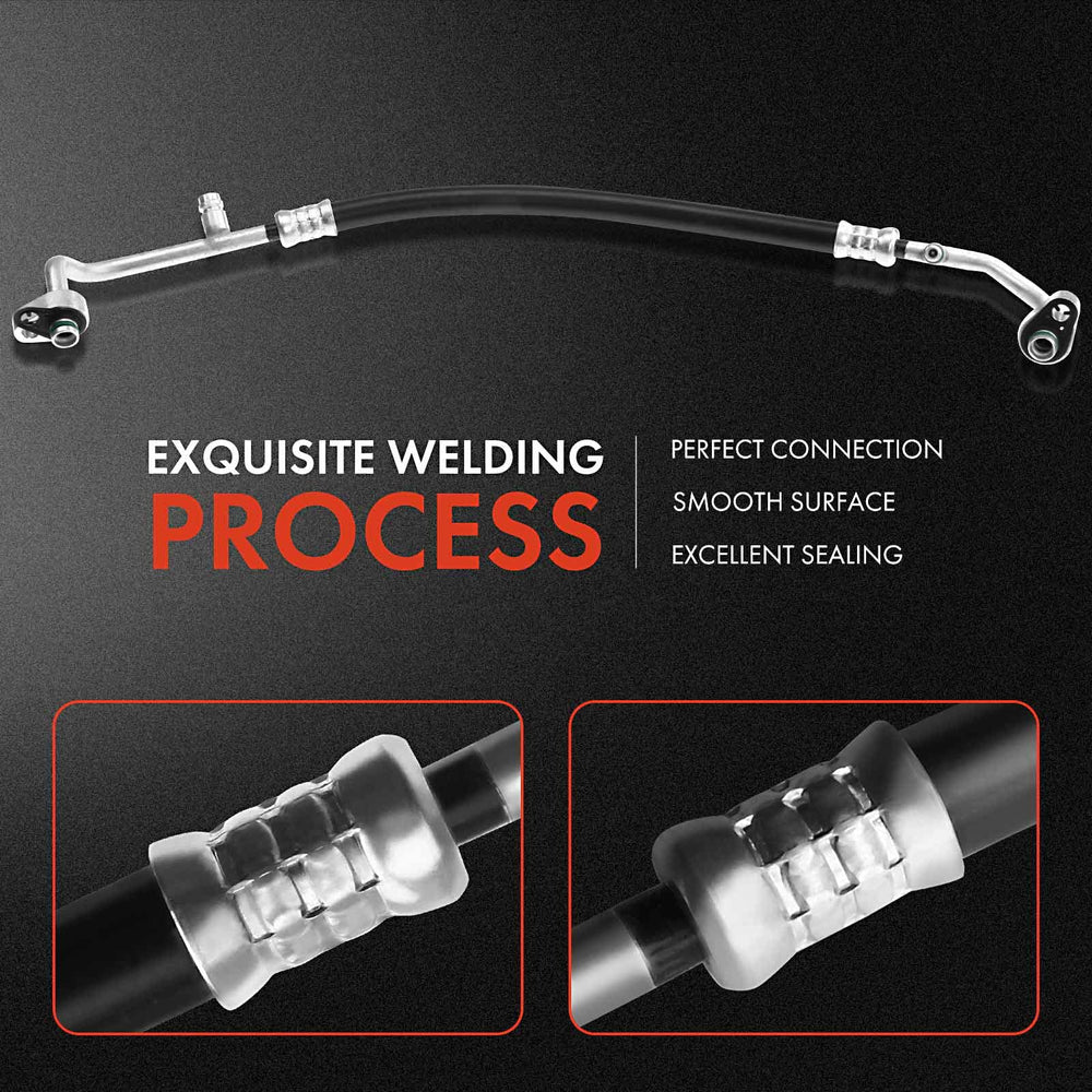 A-Premium durable hose withstands extreme temperatures for consistent A/C performance.