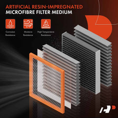 Close-up of filtration media inside the A-Premium air filter