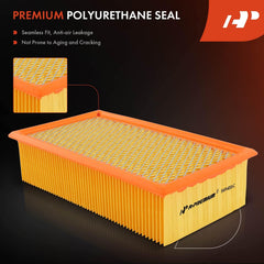 Label with reference codes on A-Premium air filter