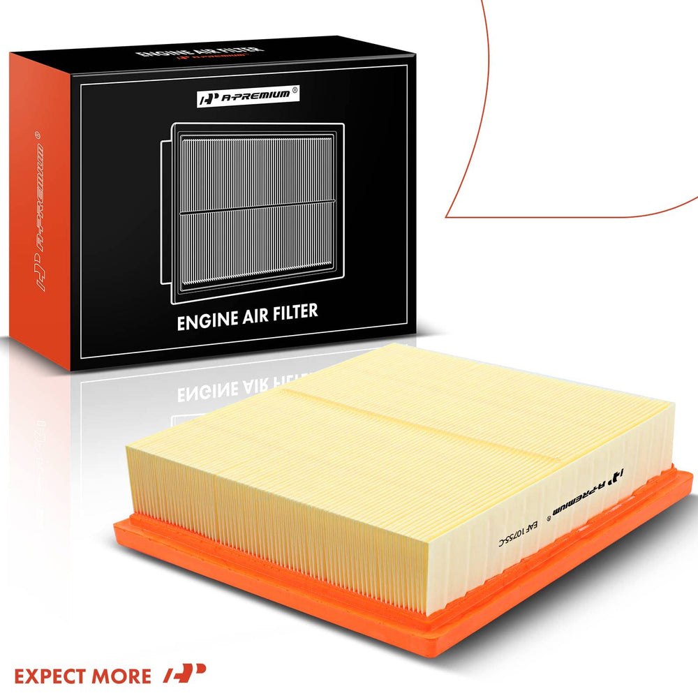A-Premium replacement reminder image notes 12 months or 12,000 miles guidance.