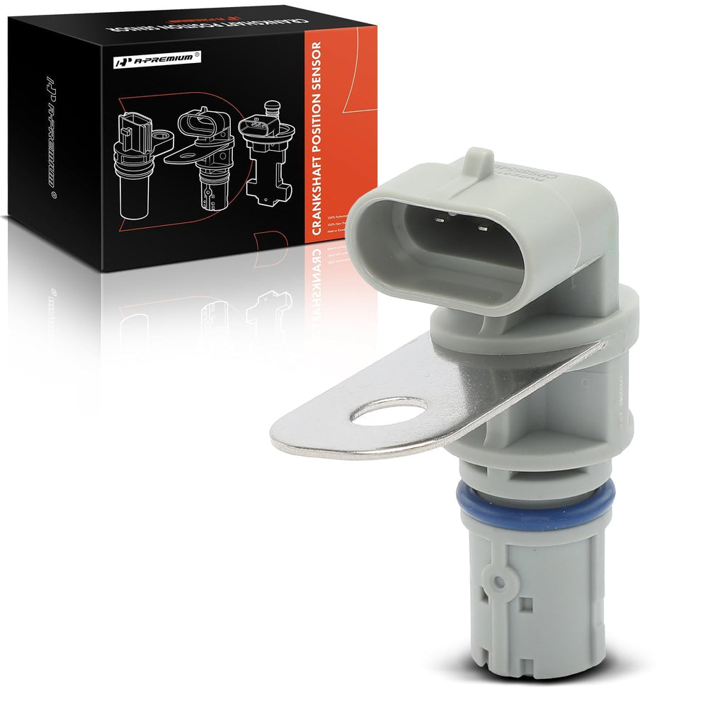 A-Premium 12585546 sensor front view, compact gray body for reliable timing signals