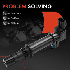A-Premium ignition coil pack for Chrysler Aspen, front view, reliable ignition performance.
