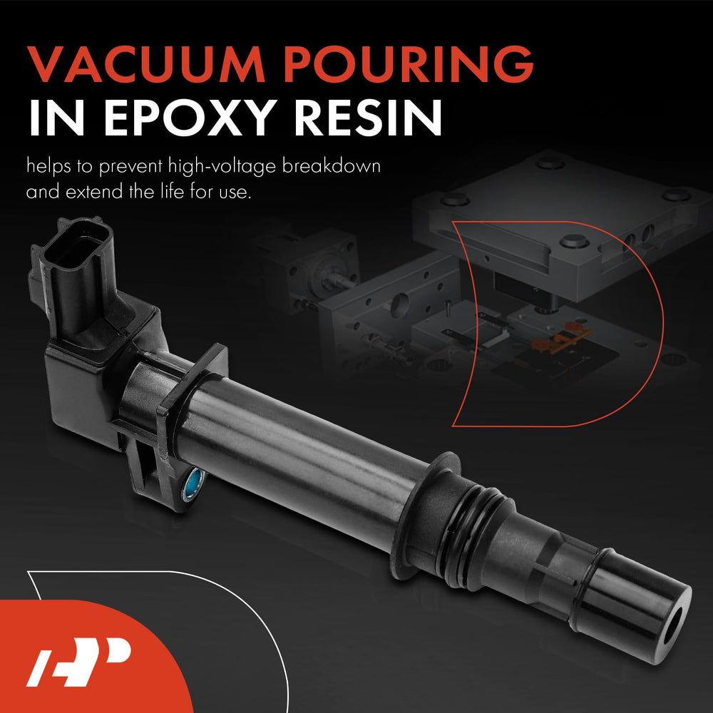 A-Premium ignition coil pack for Jeep Commander Grand Cherokee, front view, smoother engine response.
