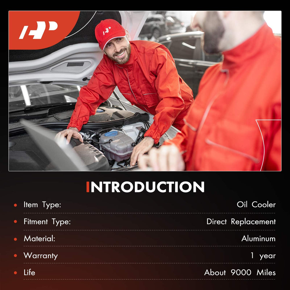 A-Premium oil cooler with gasket included for easy installation