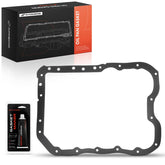 A-Premium engine oil pan gasket set closeup shows precise sealing surfaces for reliable performance.