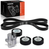 A-Premium serpentine belt drive kit assembly improves belt alignment for reliable performance