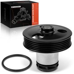 A-Premium engine water pump side view with durable aluminum housing