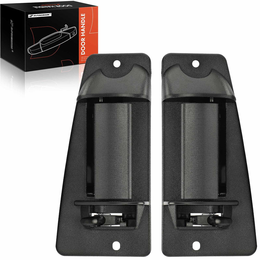 A-Premium rear-left extended cab door handle in textured black finish for Chevy/Sierra replacement