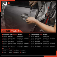 A-Premium rear-right extended cab door handle in textured black finish for replacement