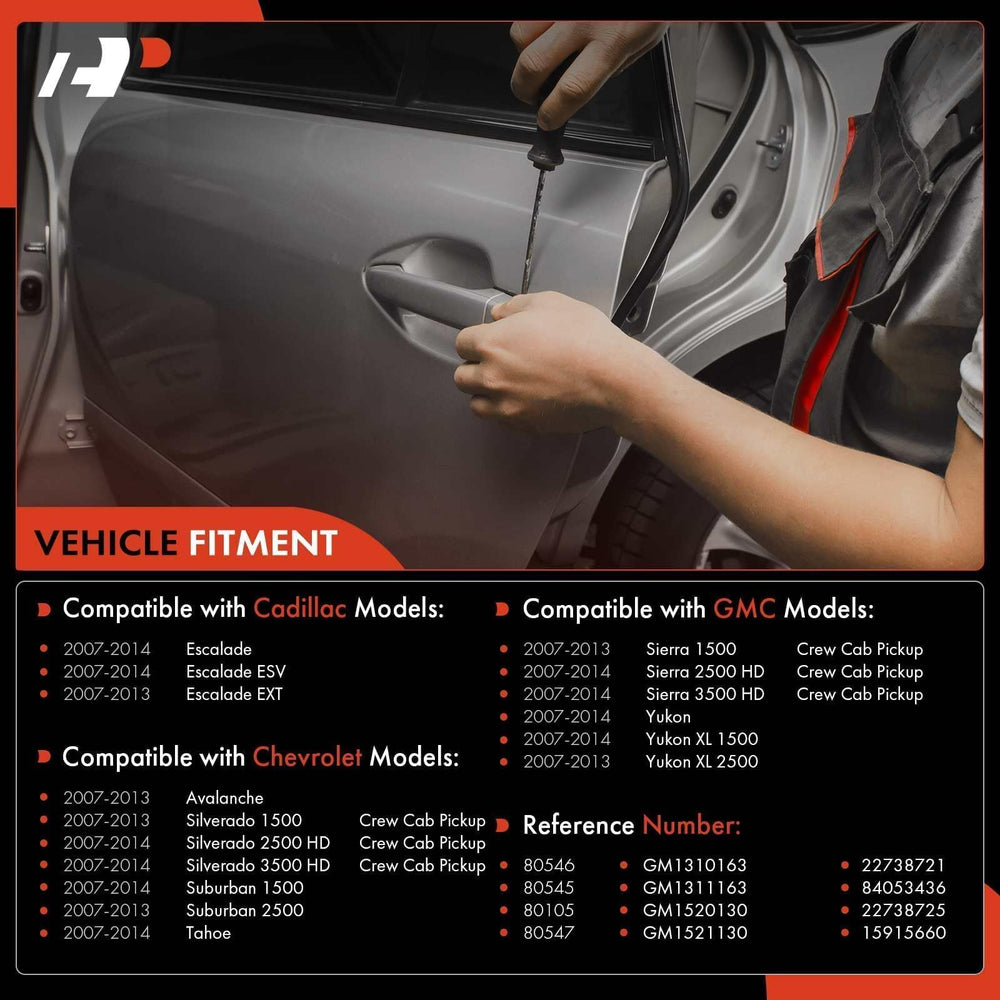 A-Premium exterior door handle front-right chrome for Silverado, seamless fit.