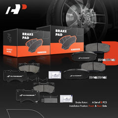 A-Premium front ceramic brake pads for Tundra, improved braking efficiency and quiet operation.