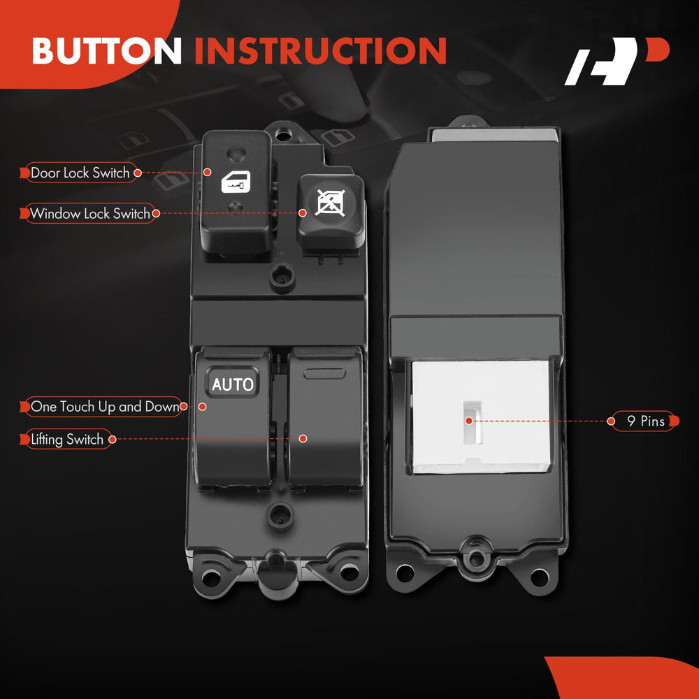 A-Premium 8482016060 compatible switch with black housing blends with interior.