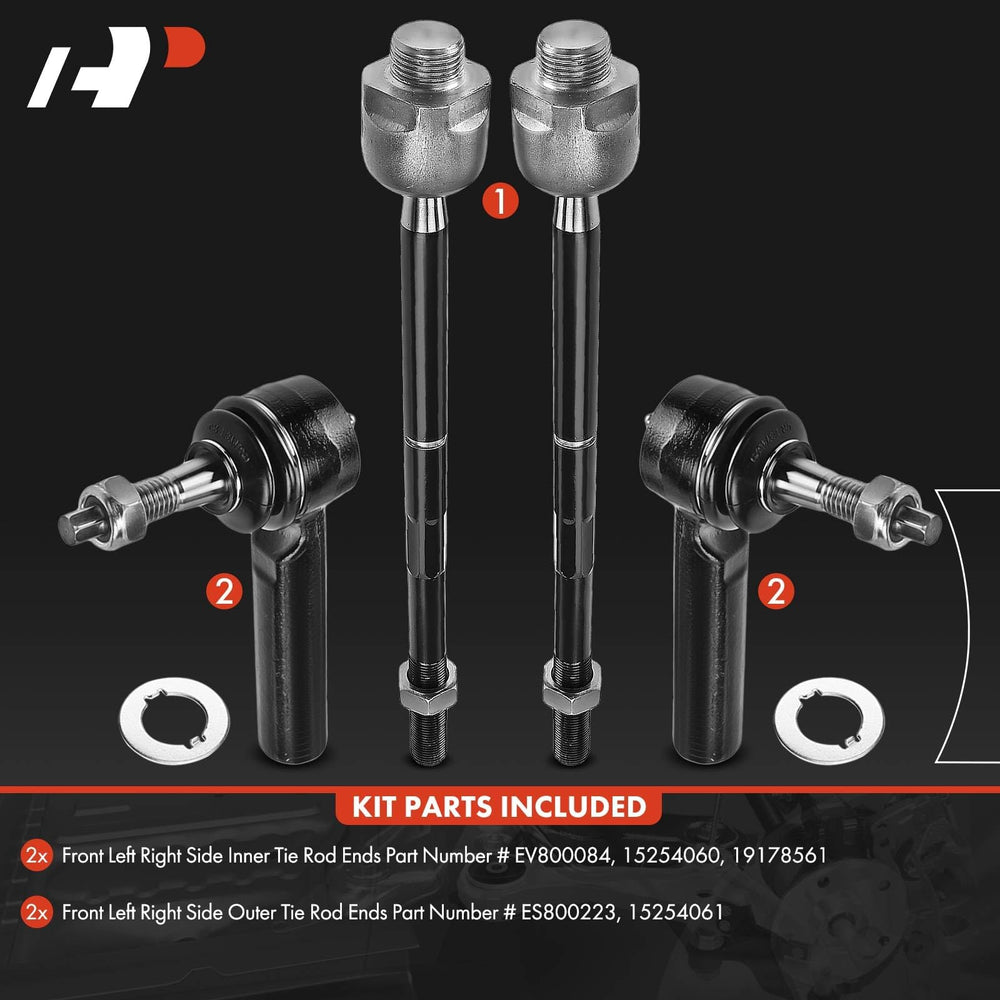 A-Premium front inner tie rod end kit close-up for precise alignment