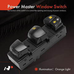 A-Premium front-left driver switch housing with black plastic design.