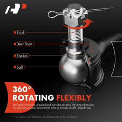 A-Premium front outer tie rod end for DTS enhances steering feel and control.