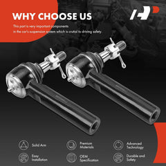 A-Premium front outer tie rod end right for GMC Yukon supports even tire wear and stability.