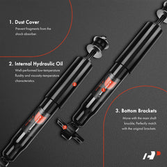 A-Premium extended-length shock absorber improves wheel travel and control