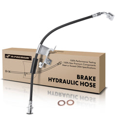 A-Premium front passenger brake hose assembly for compatible GM trucks improves fit and reliability.