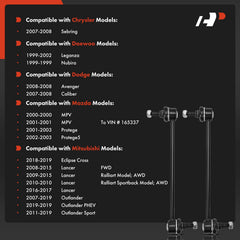 A-Premium front-right sway bar link for stable steering and reduced clunking