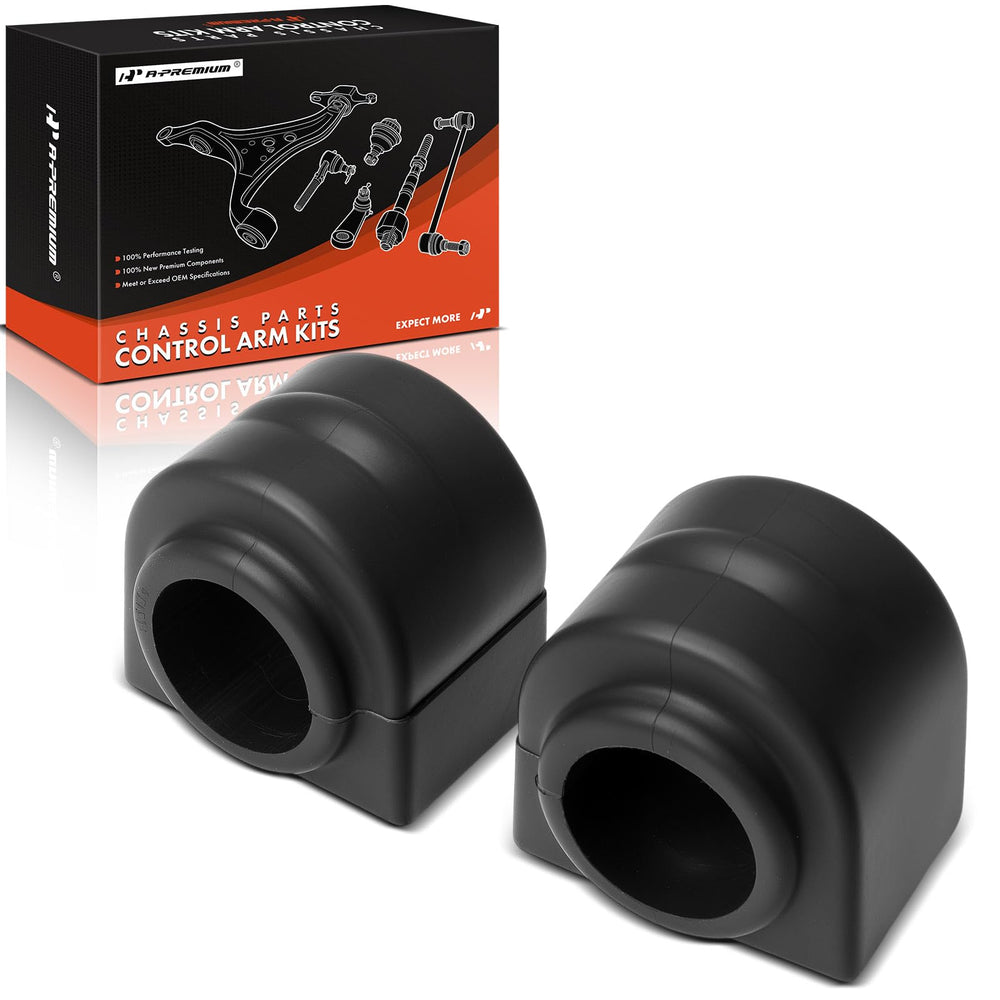 A-Premium front stabilizer bar bushing kit installed on the driver side for Chevy Traverse.