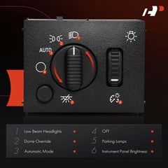 A-Premium headlight switch compatibility chart image supports GM trucks.