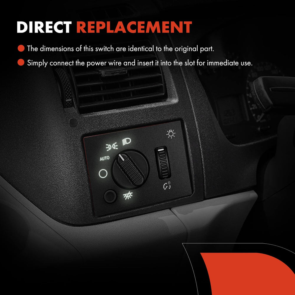 A-Premium headlight switch OE-spec fit evidenced by direct plug connection.