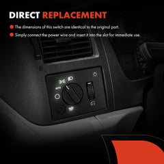 A-Premium headlight switch OE-spec fit evidenced by direct plug connection.