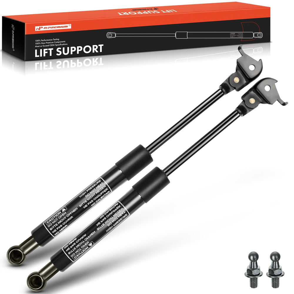 A-Premium front-left hood lift support for 80-series Toyota; smooth opening.