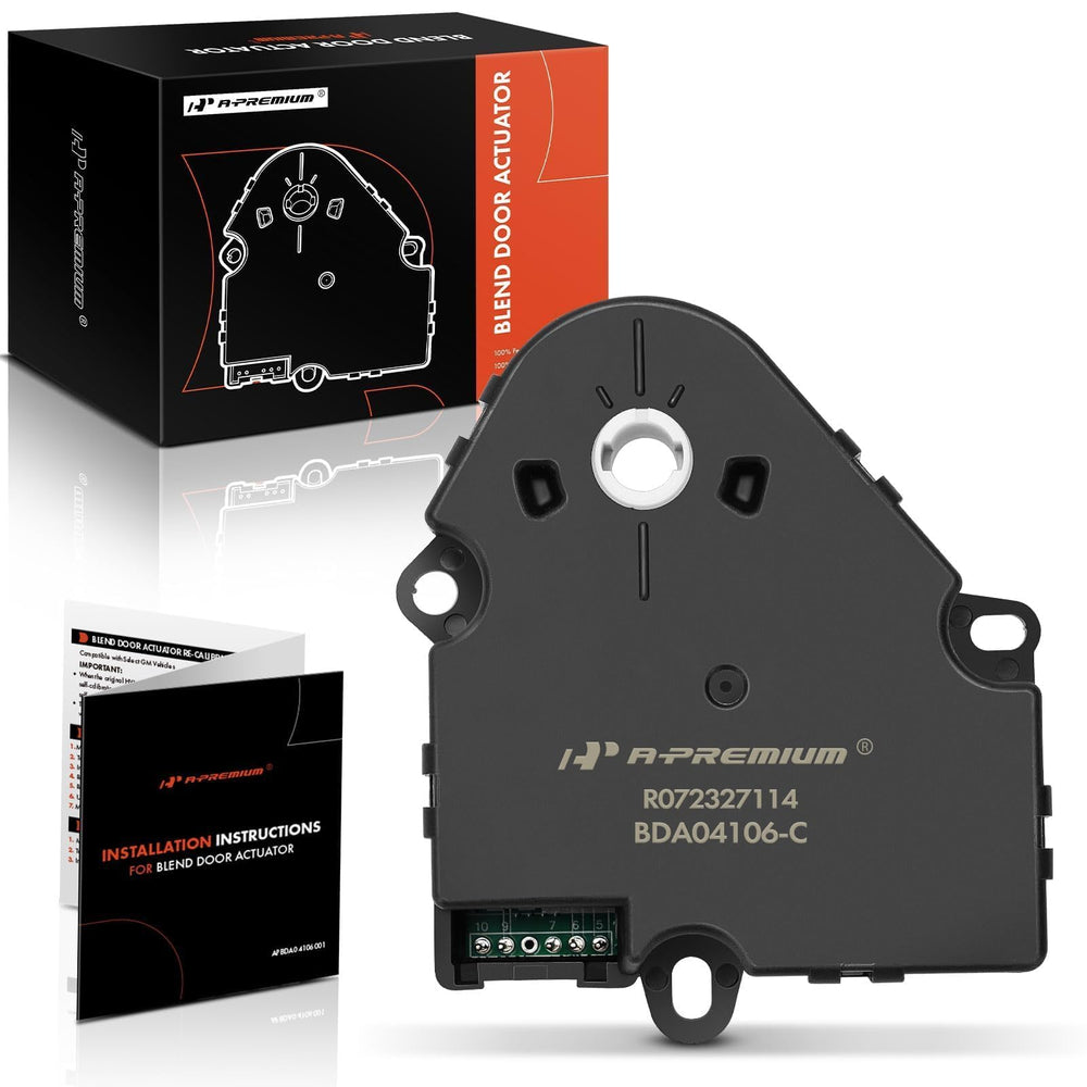 A-Premium HVAC blend door actuator front view for quick, direct-fit replacement.