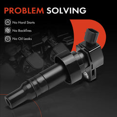 A-Premium ignition coil pack four label close-up showing model references and fitment