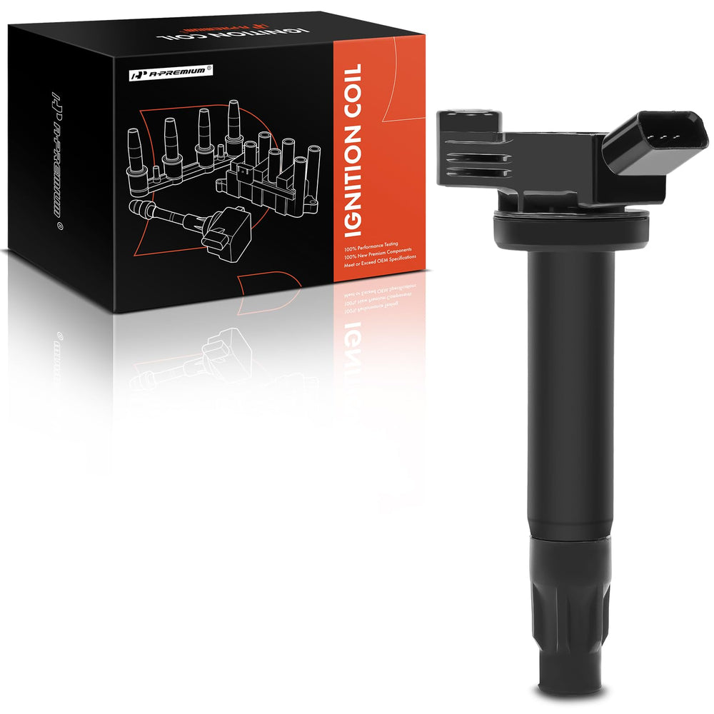 A-Premium ignition coil-pack close-up showing blade terminals for secure connection.