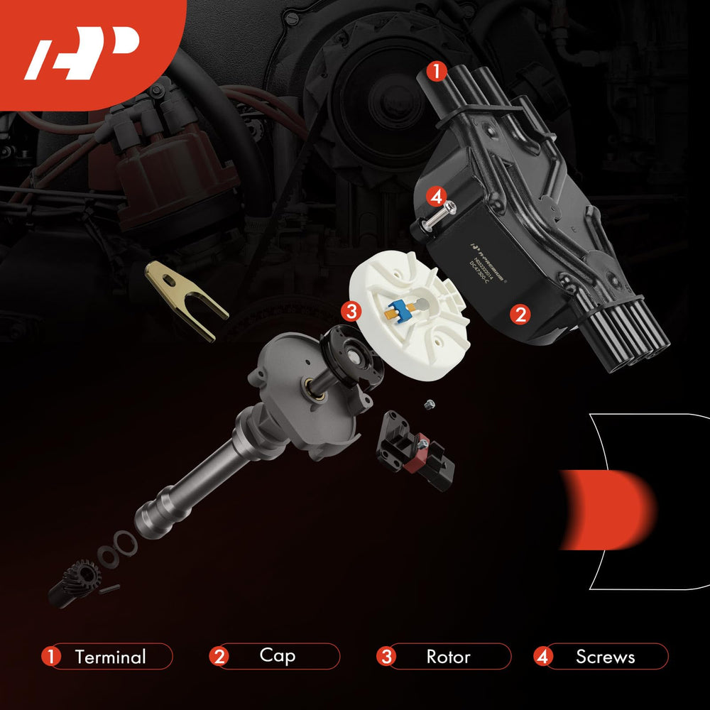 A-Premium ignition distributor cap material detail suggests durable, long-lasting use.