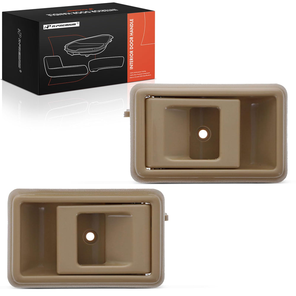 A-Premium interior door handle for Toyota Tacoma front driver side, beige, direct replacement.