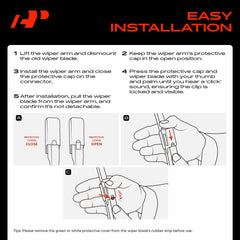 A-Premium installation towel protects the windshield during fitment.