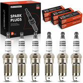 A-Premium iridium-platinum spark plugs in a 6-pack for durable performance.