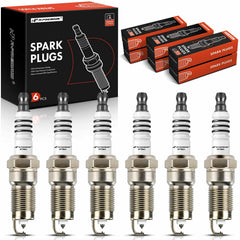 A-Premium iridium-platinum spark plugs in a 6-pack for durable performance.