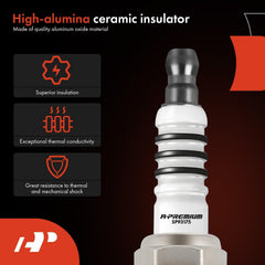 APremium spark plug gap and specifications close-up
